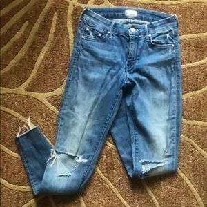 Mother Looker Ankle Fray Jeans Size 26